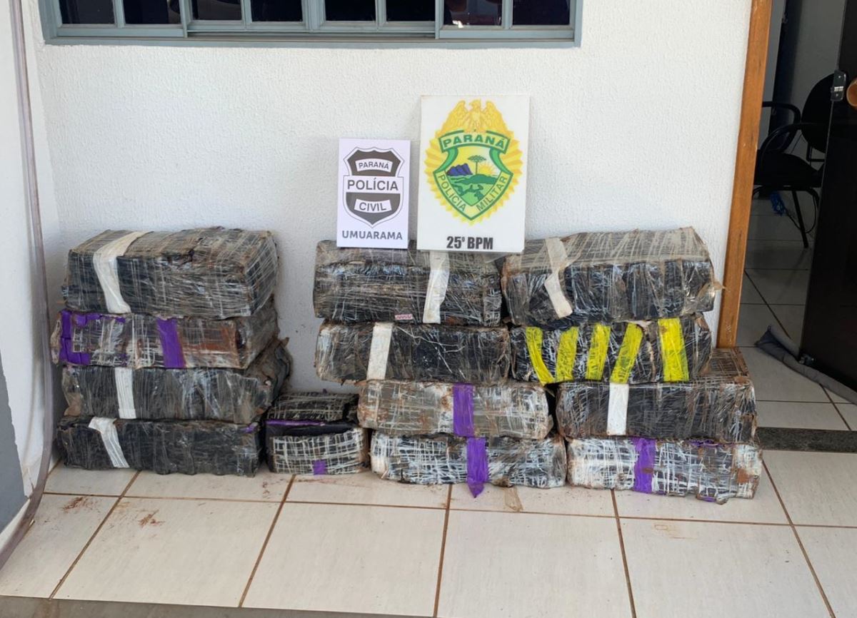 Polícia Civil e PM de Umuarama apreendem mais 200 Kg  de maconha